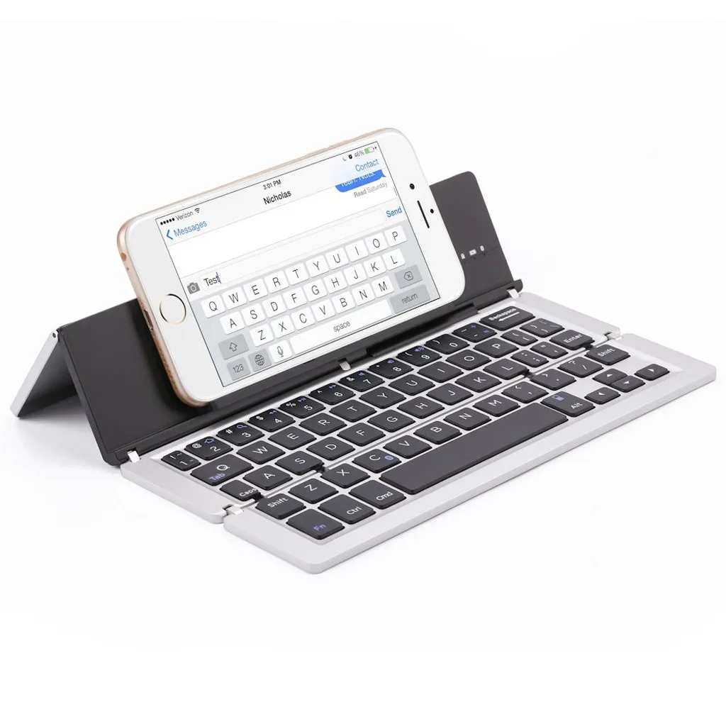 A0538-1 портативная мини складная клавиатура, Traval Bluetooth Складная Беспроводная клавиатура для iphone, Android телефона, планшета, ipad, ПК
