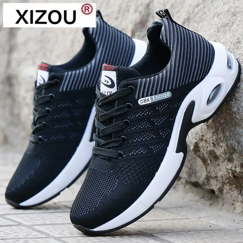 

Vulcanized Shoes Mens Sneakers 2021 Fashion Summer Air Mesh Breathable Wedges Sneakers For Men Plus Size 39-44 fallow gym shoes