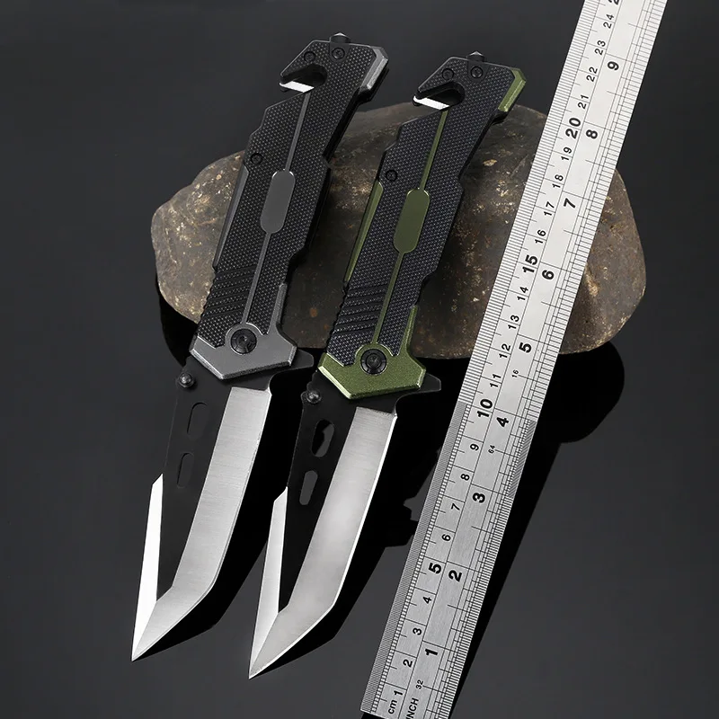 

Hysenss High Hardness Tactical Folding Knife Aluminum Handle Survival Knives Outdoor Pocket EDC Peeling Tools
