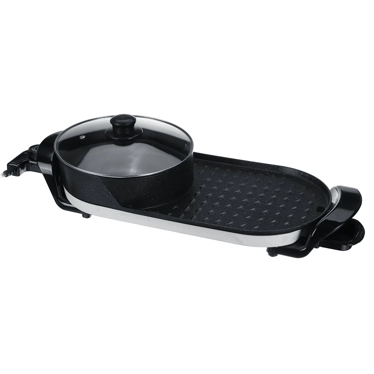 Pаспродажа Электрическая Бездымная печь 750 Вт 2 в 1 с функцией Приготовление барбекю, домашний антипригарный гриль, комнатная тарелка для жарки мяса, му...