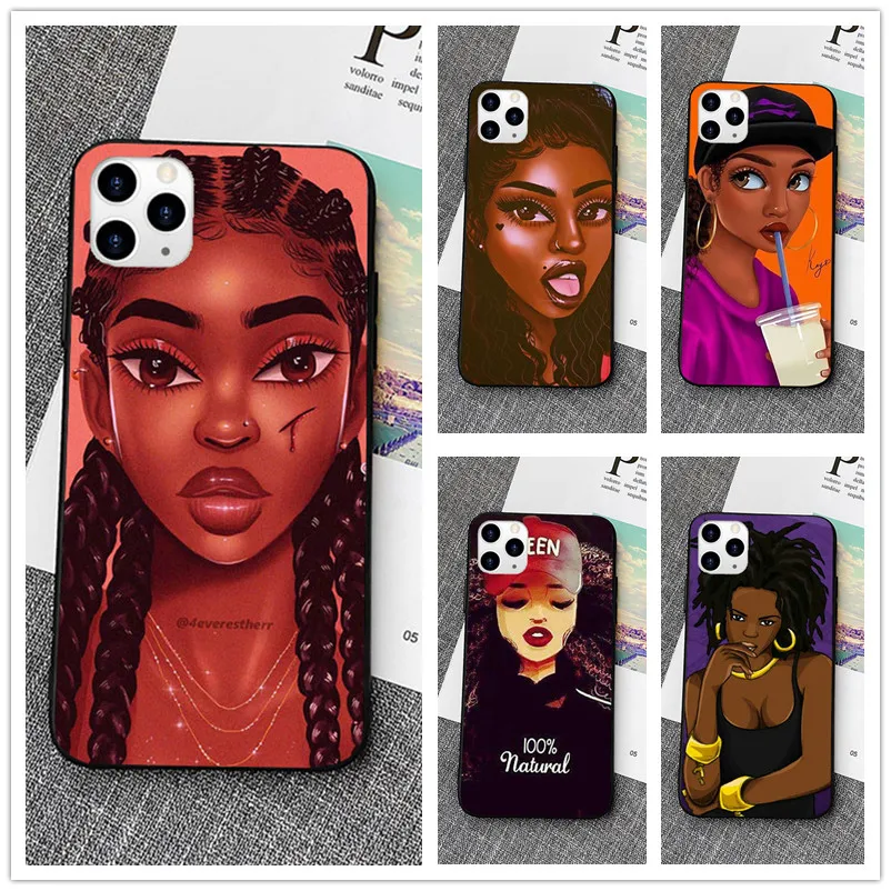 Черный мягкий силиконовый чехол для телефона из ТПУ с черепом девушек мрачного