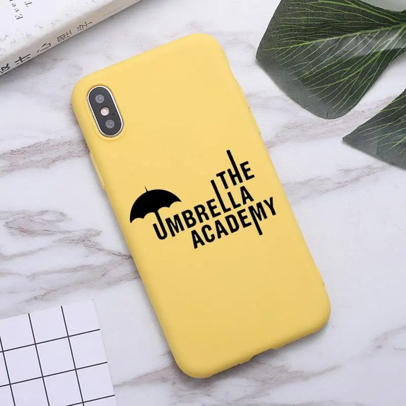 

The Umbrella Academy American TV coque funda cover Phone Case Candy Color for iPhone 6 7 8 11 12 s mini pro X XS XR MAX Plus