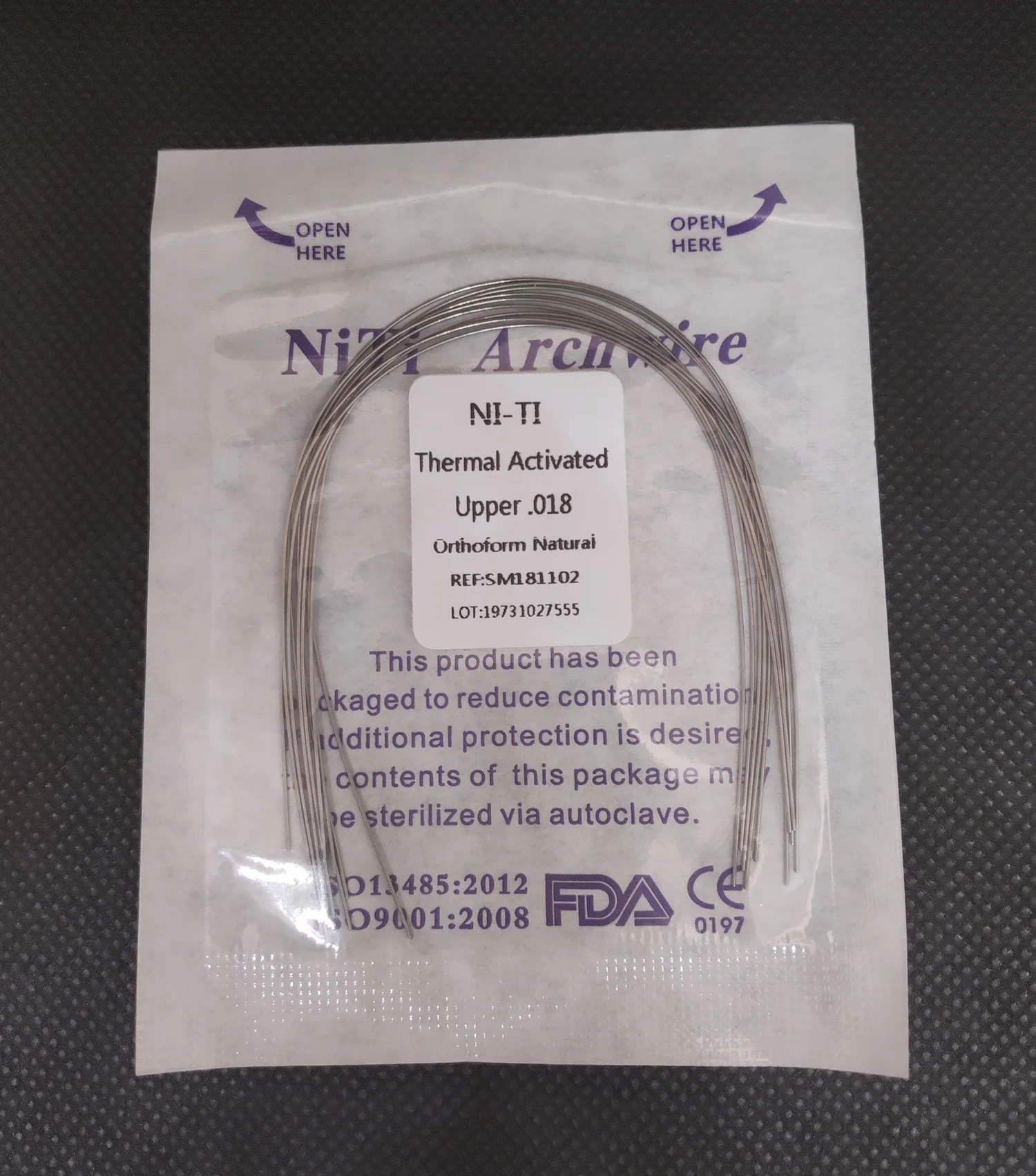 

20 Packs Dental Orthodontics Thermal Activated Niti Round Arch Wire Ovoid Form 200 Pcs