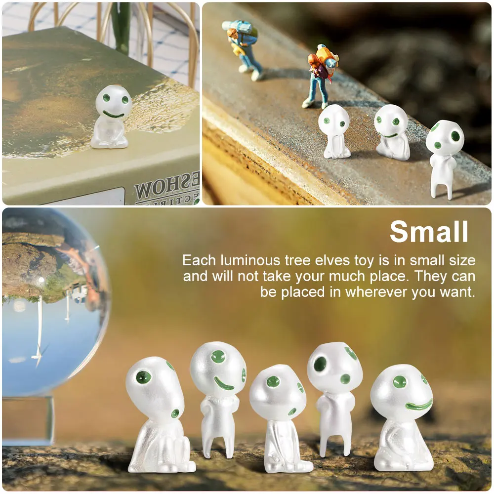 5 шт. Мультяшные инопланетяне украшения маленькие милые Kodamas игрушки дух