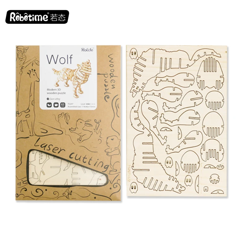 

If the state of wooden diy handmade wooden jigsaw ornaments small animal models assembled adult educational toys