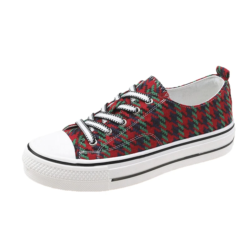 

Woman Vulcanize Shoes Women's Canvas Casual Sneakers Girls Sport Summer Three Times Vulcanize High Top 2021 Walking Flats