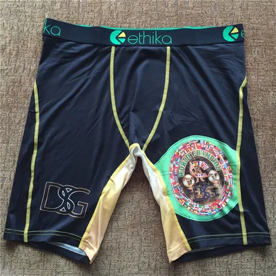 L Ethika мужские трусы-боксеры нижнее бельё для девочек дизайнерские дышащие трусы-боксеры из Ice Silk длинные Шорты спортивные мужские облегающие трусы для мужчин - Цвет: L