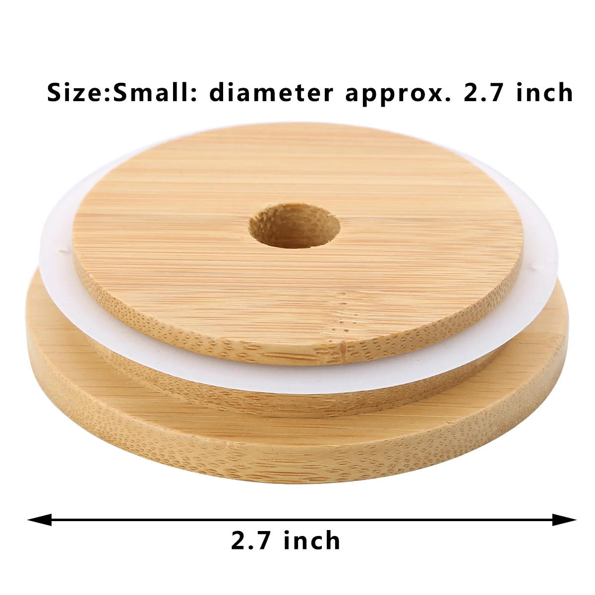 70 мм внутренняя Диаметр многоразовый бамбуковый крышек с соломой отверстие
