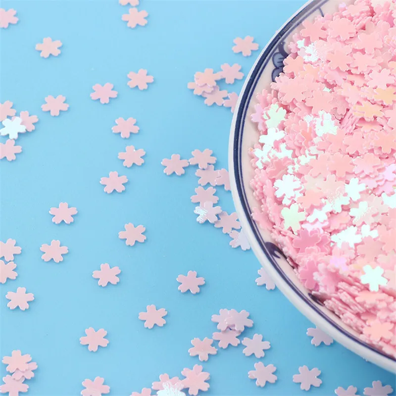 Цветок блесток 5 мм розовый цвет вишни форма Сыпучие блёстки ПВХ пайетки для лак
