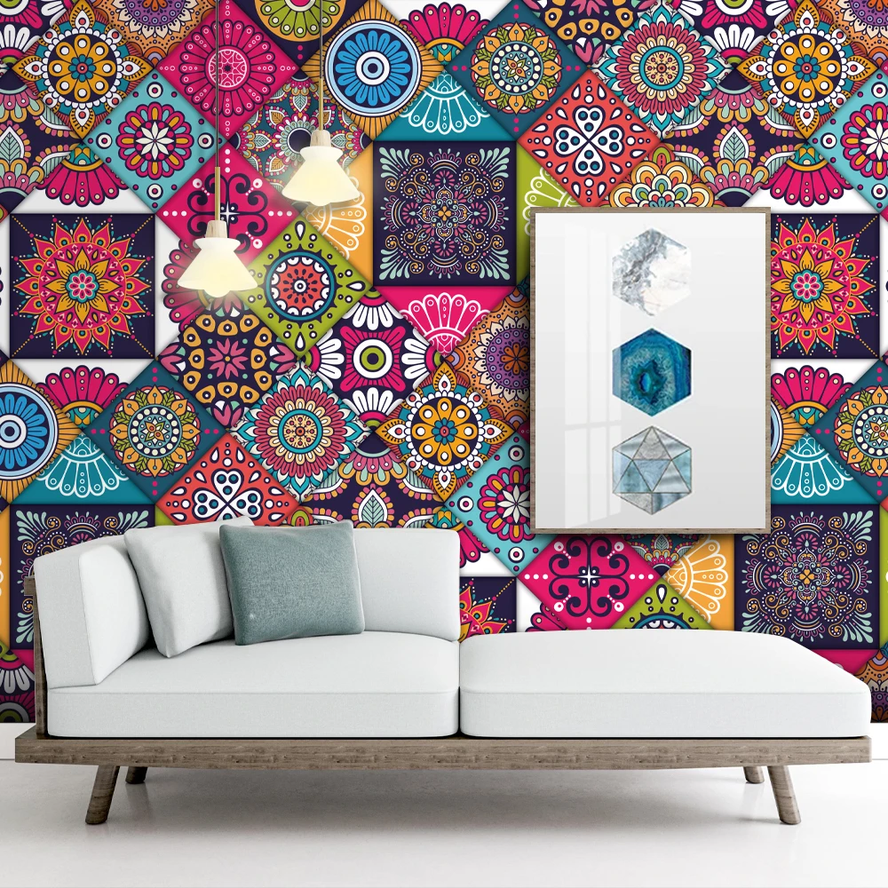 

New Good Quality Modern Mandala Style 3d Wallpaper Minimalist Abstract Living Room Bedroom TV Background Home Decor 3D Murals