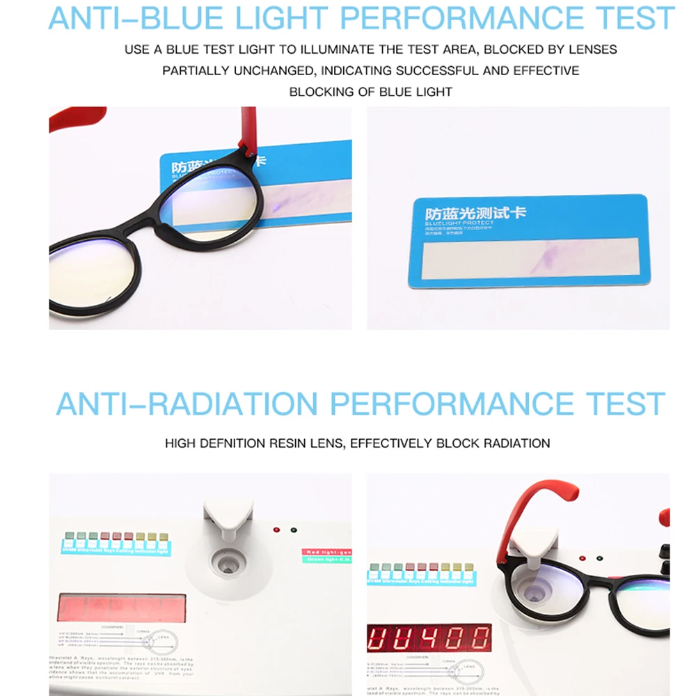 Детские круглые очки с защитой от синего света гибкие милые компьютерные для