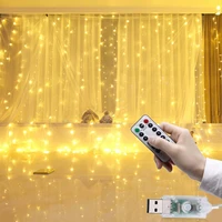 3m led fairy lights garland curtain lamp remote control usb string lights new year christmas decorations for home bedroom window