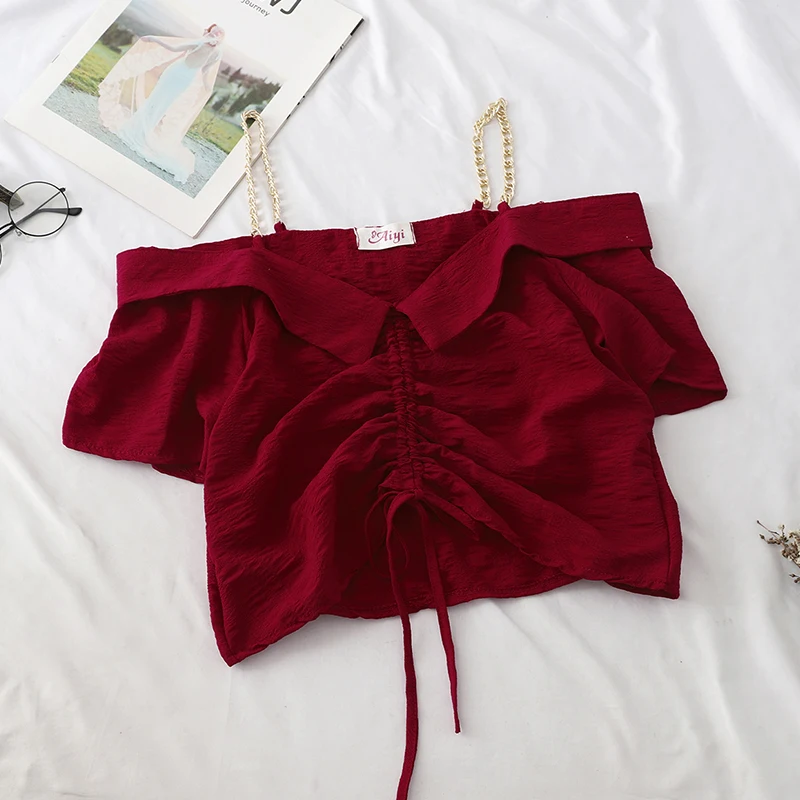 Женская рубашка с коротким рукавом Heliar короткая тонкими лямками одним словом