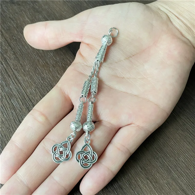 JunKang 2 шт. 9 см модные китайские Молитвенные Четки из бусин с металлической