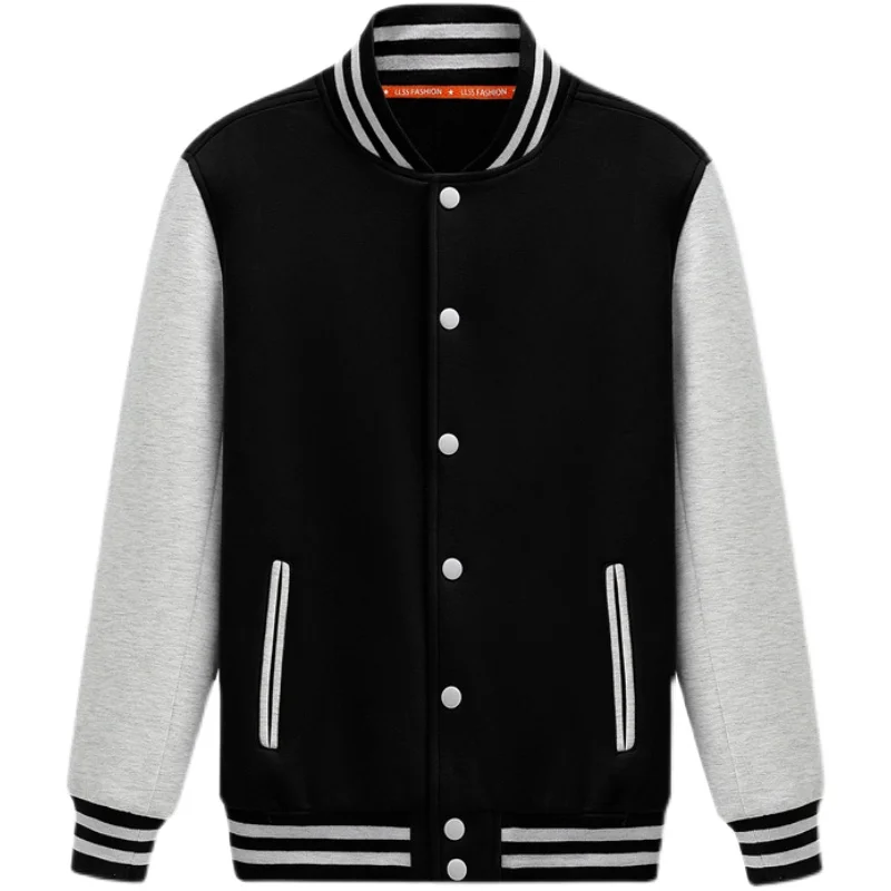 

New Arrival Korean Men's 50% Cotton Bomber Jackets Men Streetwear Jacket Patchwork Cardigan Coat Male 4 Color M-5XL