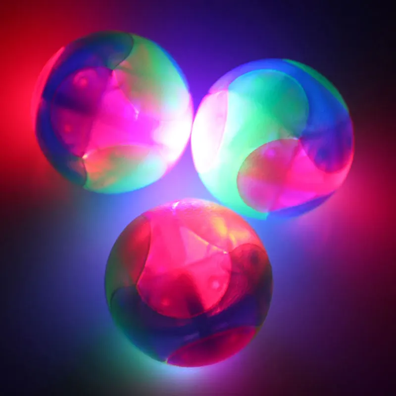 

Lighting Dog Toy Rubber Ball Safety Flicker Colorful Balls Interactive Pet Squeaky Toys Pet Toys Set Training Ball
