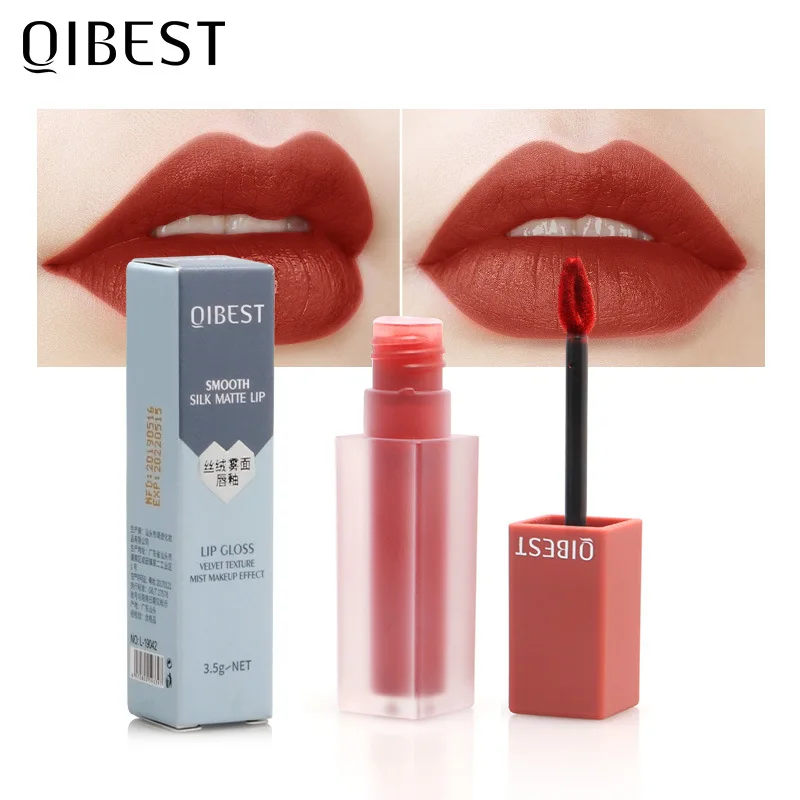 5 шт \ Набор матовый бархатный Жидкий блеск для губ Сладкая красная помада глазурь