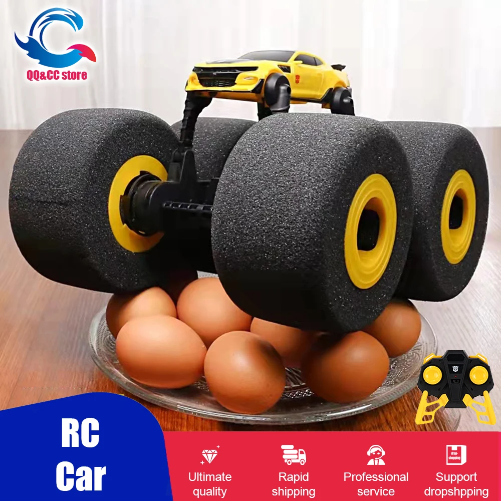 

RC Car Stunt Soft Sponge Tire Big Foot Flip 360 Degree Rotation Slope Climbing Anti-collsion kids Electric bee Toy Vehicle Model