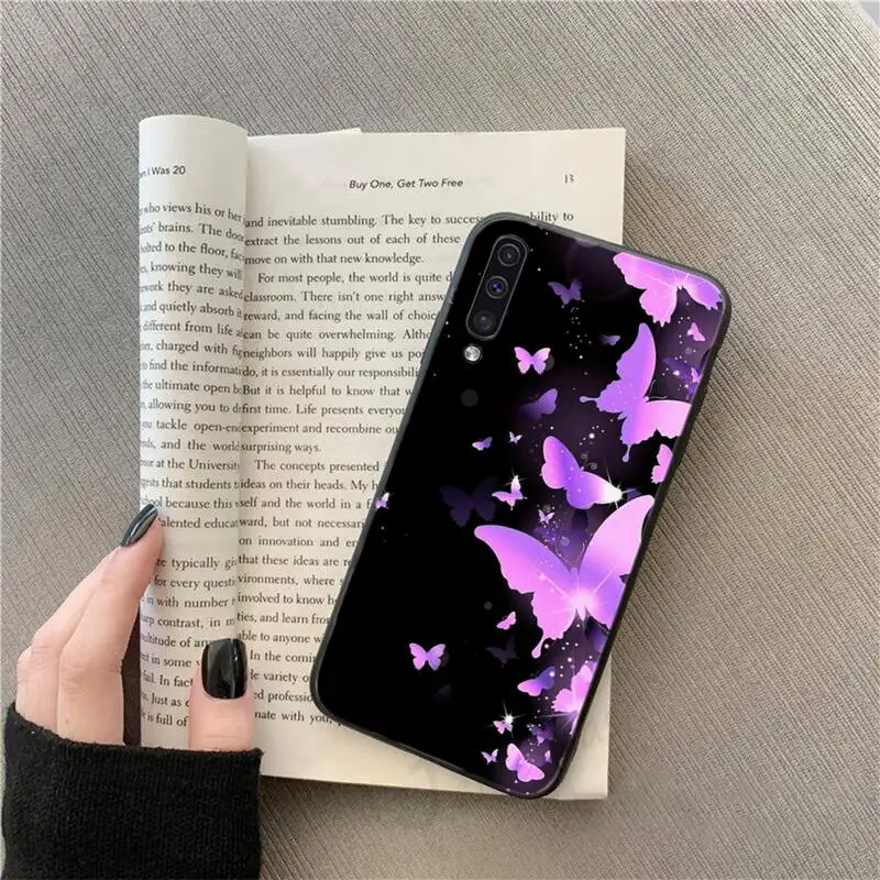 

Butterfly fluorescence Phone Case For Samsung galaxy A S note 10 7 9 20 30 31 40 50 51 71 21 s ultra
