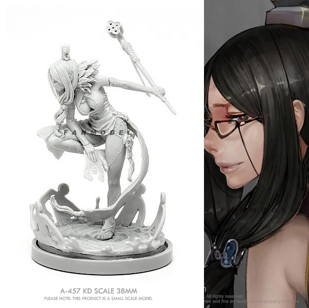 

38mm Resin model kits figure beauty colorless and self-assembled A-457