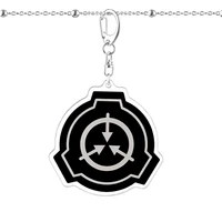 scp foundation cosplay keychain paranormal research club game peripheral acrylic bag pendant
