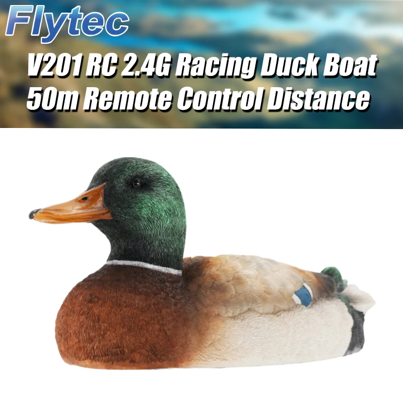 

Flytec V201 2 in 1 RC Racing Duck Boats Radio Remote Controlled Bait Ship RTR Toys for Fishing Mini Fish Finder Model for Kids