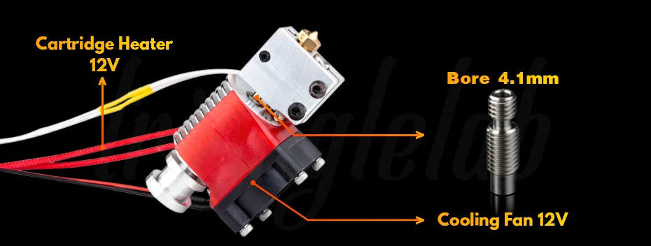 Trianglelab v6 вулкан hotend 12 В/24 В дистанционного Bowen печати j-головы Hotend и вентилятор охлаждения кронштейн для E3D HOTEND для PT100