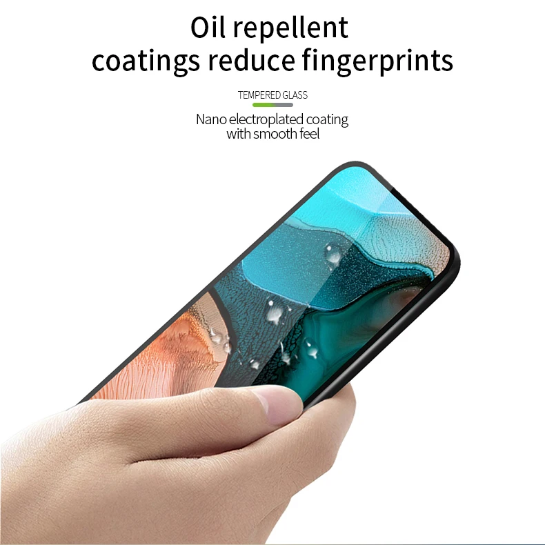 Vidrio templado para Xiaomi Redmi K30 Pro, Protector de pantalla para Mi Poco F2 Pro, cubierta completa, pel&iacute;cula de borde curvo 3D, 2 uds.-1