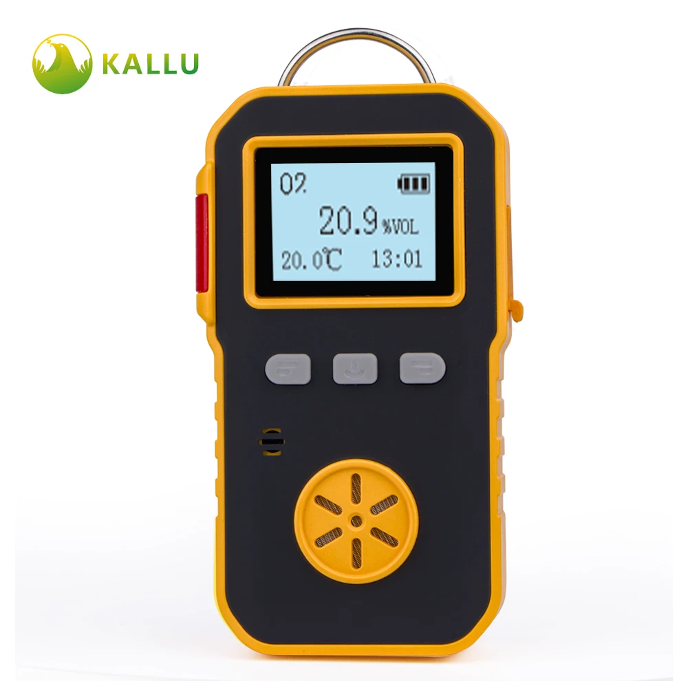 Портативный Промышленный Газовый Детектор KALLU O2 газовый измеритель с USB зарядкой