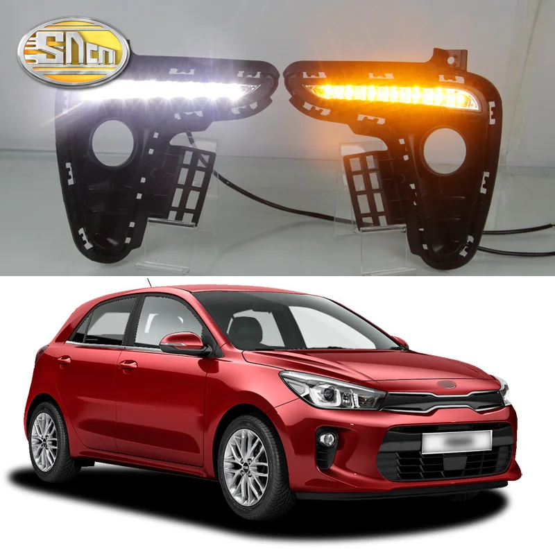 Для KIA K2 RIO 2017 2018 дневные ходовые огни указатели поворота и затемнения стиль реле