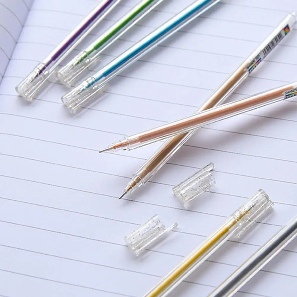 

Metal Color Gel Pens Colored Ink High-gloss Pen Shiny Gel Ink Student Painting For Color Supplies Pen Hand-paintings Pens S J2H1