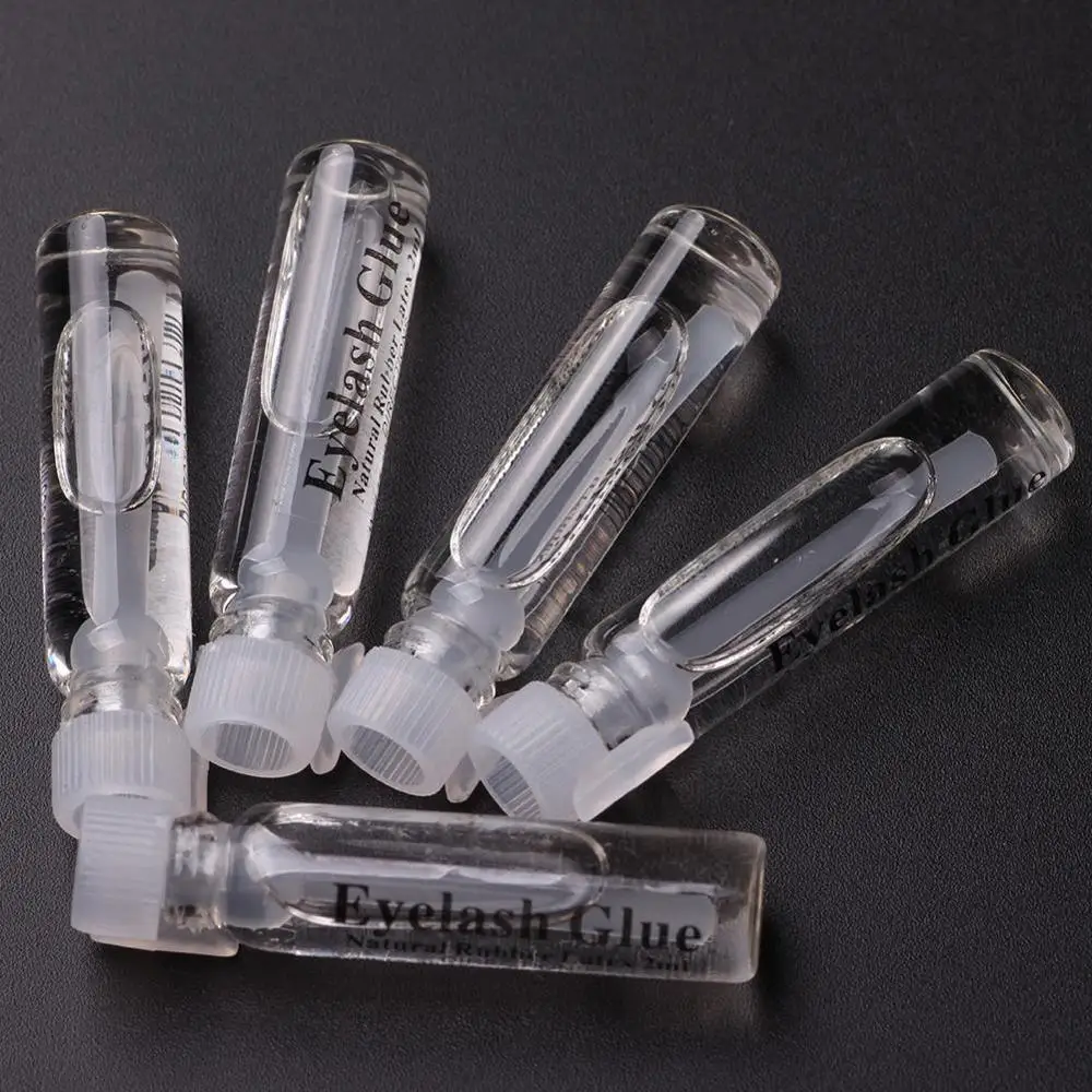 2 мл клей для накладных ресниц прозрачное стекло дорожный размер Карандаш Макияж