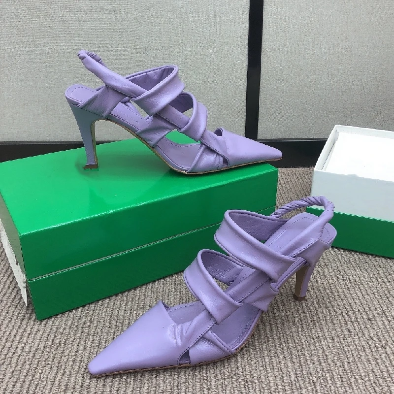 

Women Summer Shoes Female Career Purple Sandals New Chaussure Pointed Toe Sandalias High Heels Sandales Solid Shoes Fashion