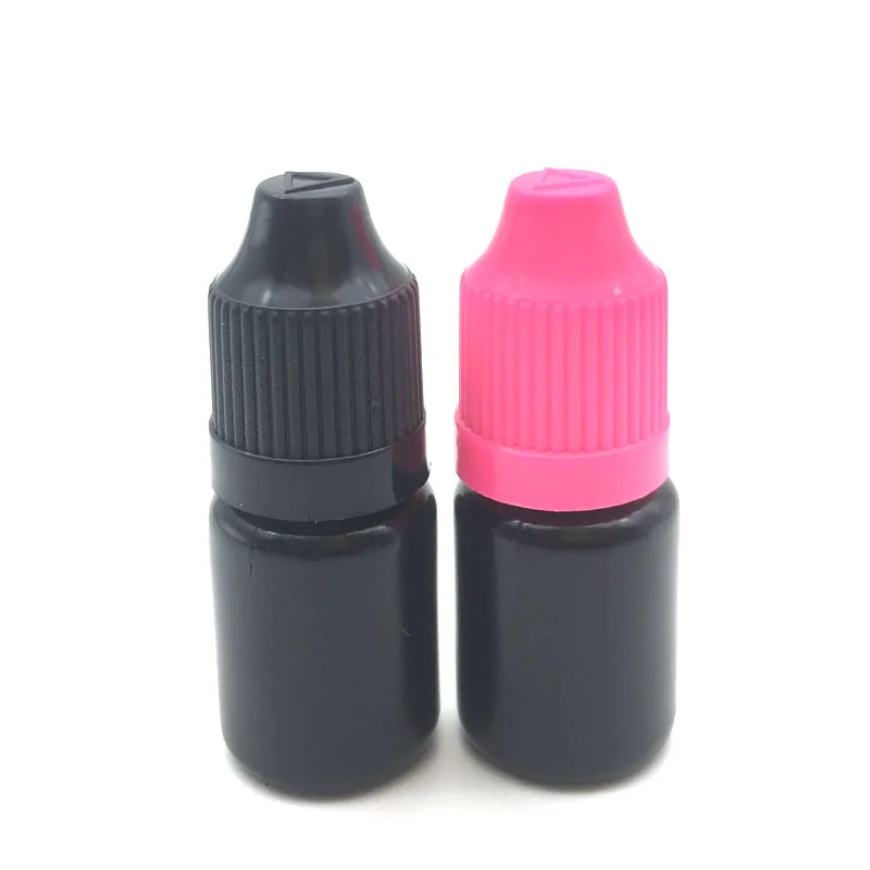 200pcs 5cc Empty Needle Vial Black PE Easy Squeeze Plastic Dropper Bottle With Childproof Cap E Liquid 5ml Jar | Красота и здоровье