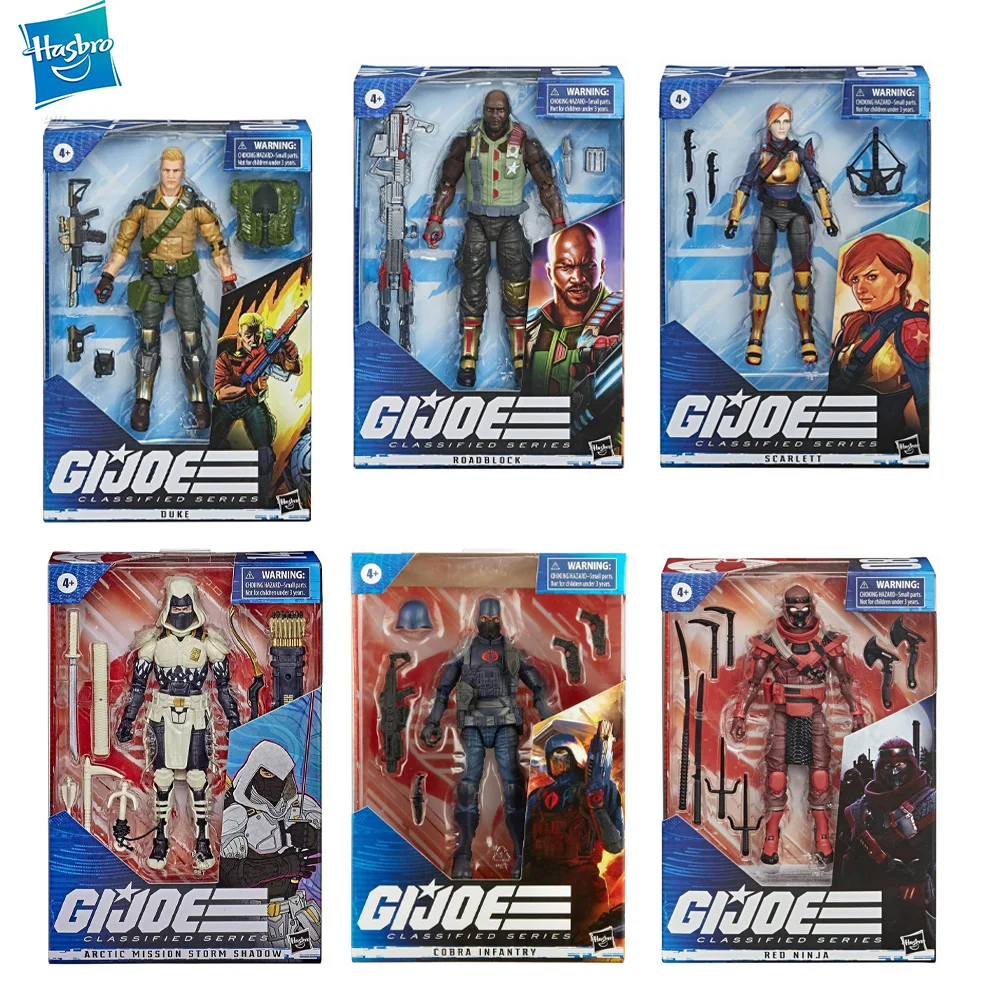 

Hasbro G.i.joe 6-Inch Action Figure Snake Eyes Strom Shadow Duke Cobra Commander Model Gift for Kids Boy Toy Collection Series