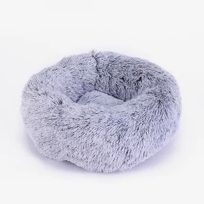 Кошачье гнездо, спальная кровать, подушка для щенка, круглая длинная плюшевая, супер мягкая, для домашних животных, кошка, кровать, мешок, Прямая поставка - Цвет: M