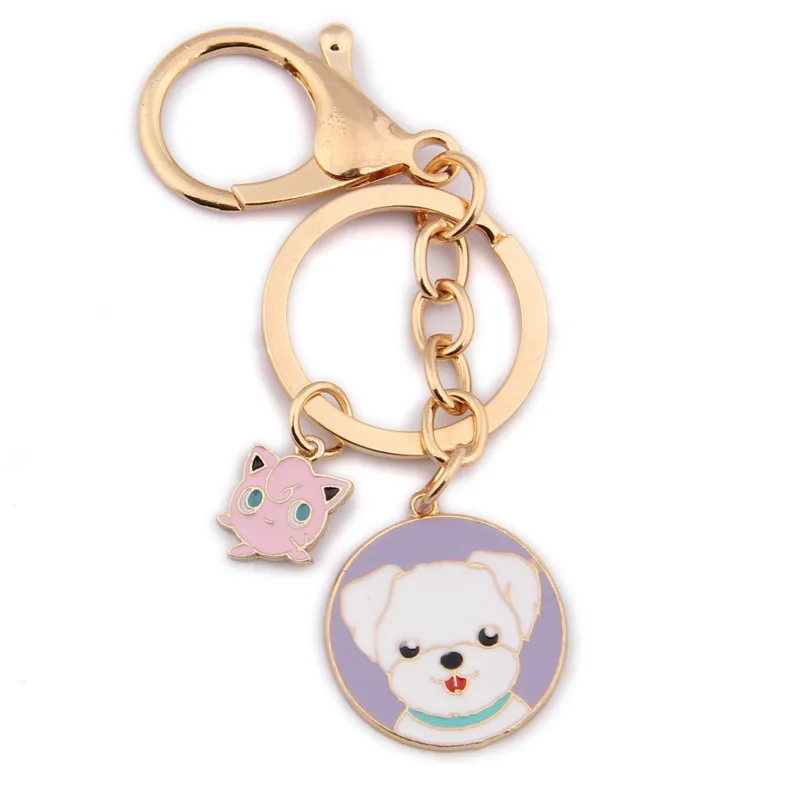 

Cute Cartoon Dog Keychain Metal Exquisite Fashion Backpack Pendant Bag Decoration Car Keys Accessories Keyring New Product Gift