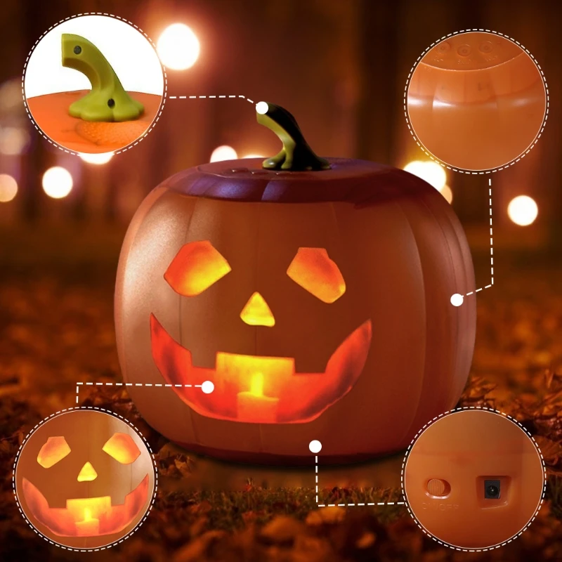 Kopen Pompoen Lantaarn Licht Led Animatie Dialoog Lantaarns Voor Halloween Indoor Outdoor Halloween Party Kerst Decoratie