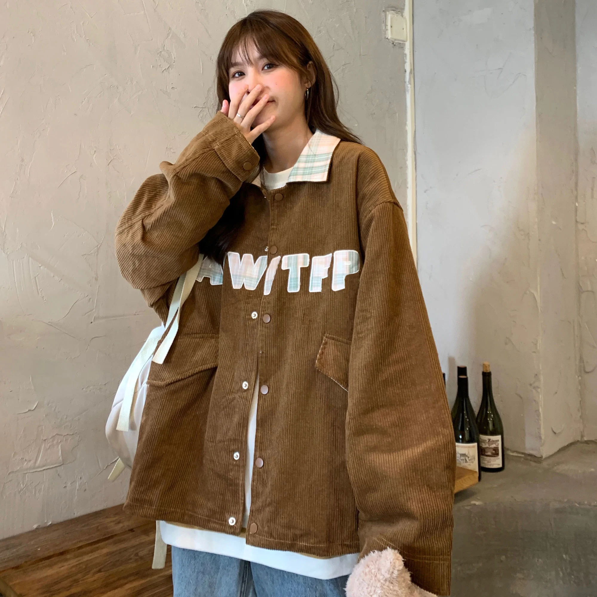 Куртка женская оверсайз Модный тонкий спортивный свободный пиджак в стиле