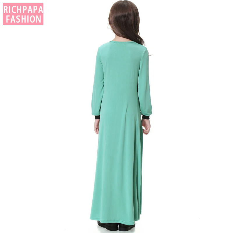 Платья 2019 абайя Дубай Арабский кафтан Турция детский мусульманский хиджаб