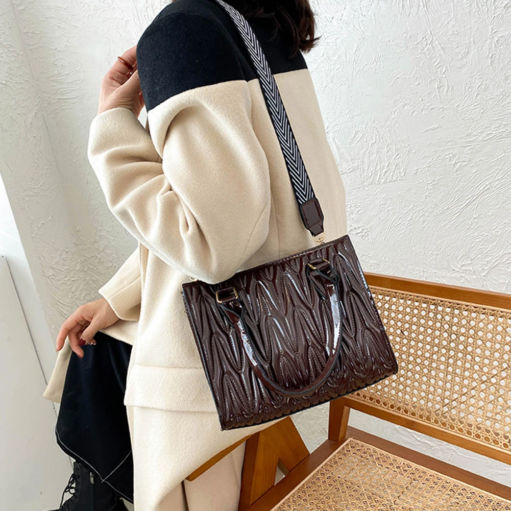 

Women's Bag Trend PU Leather Pleated Handbag Luxury Brand Designer Evening Handbags Travel Party Shopping Tote Purse For Lady