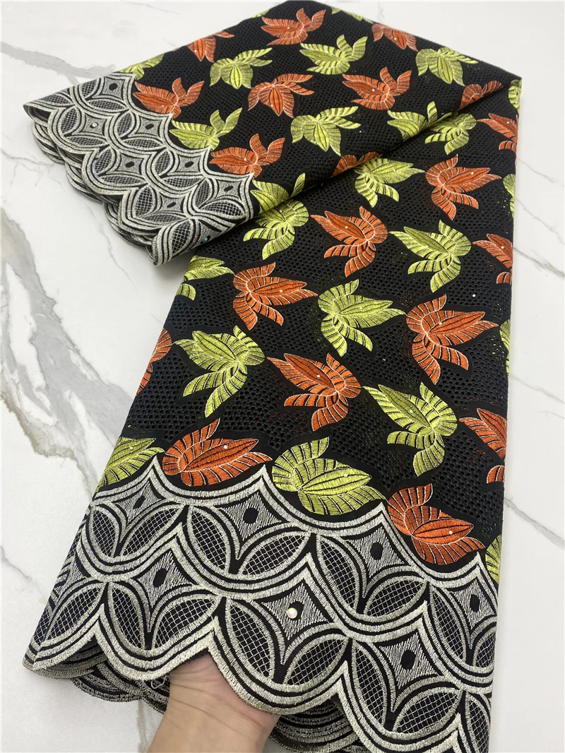 

PGC Swiss Voile Lace In Switzerland African Lace Fabric 2021 High Quality 100%Punch Holes Cotton Lace For Party Sewing YA4155B-6