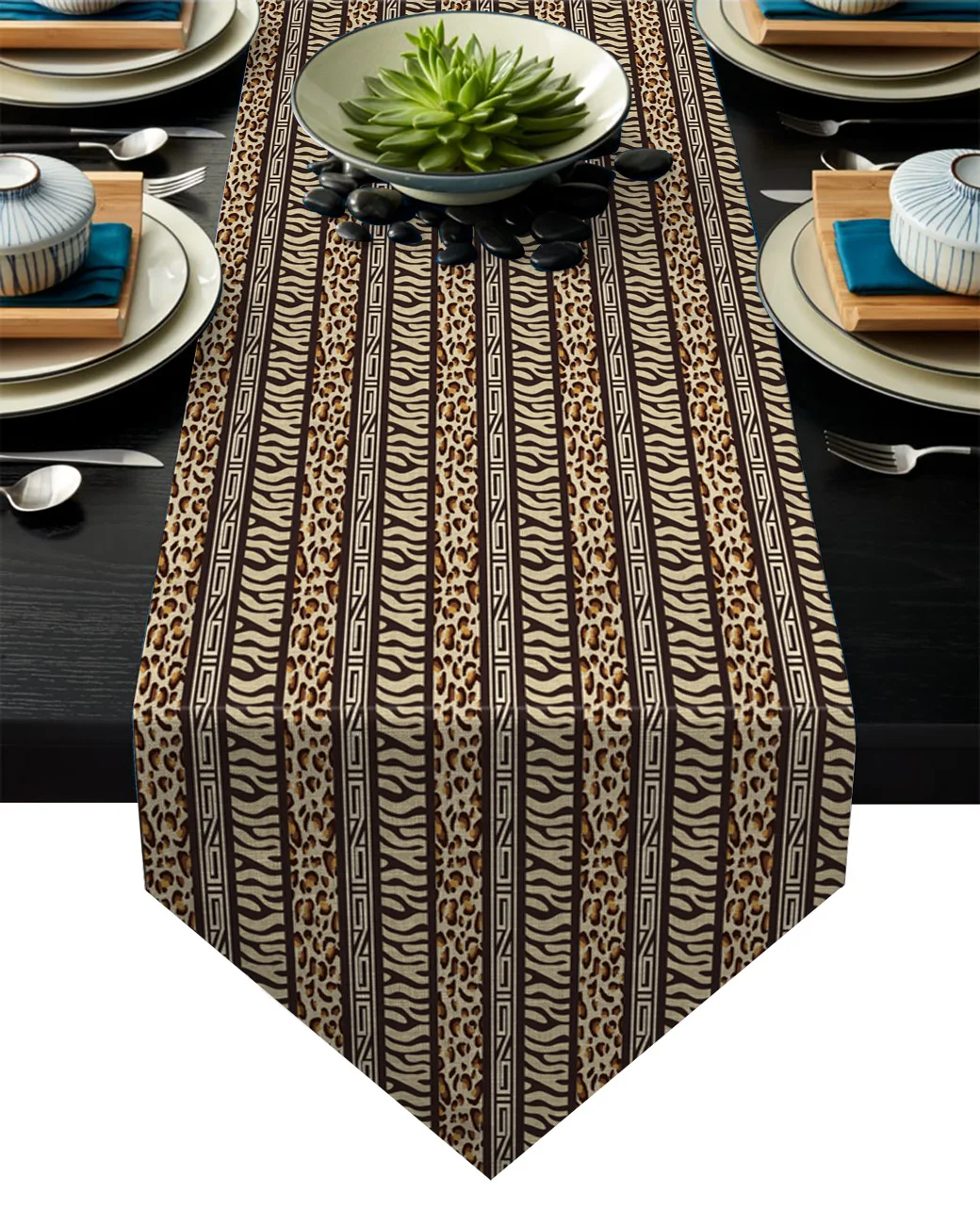 Скатерть из кожи животного в стиле пэчворк Леопардовый цвет Современная