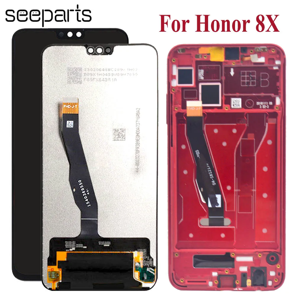 

ЖК-дисплей 6,5 дюйма для Huawei Honor 8X, с сенсорным экраном и дигитайзером, диагональ экрана дюйма, для Honor 8X, Замена ЖК-экрана