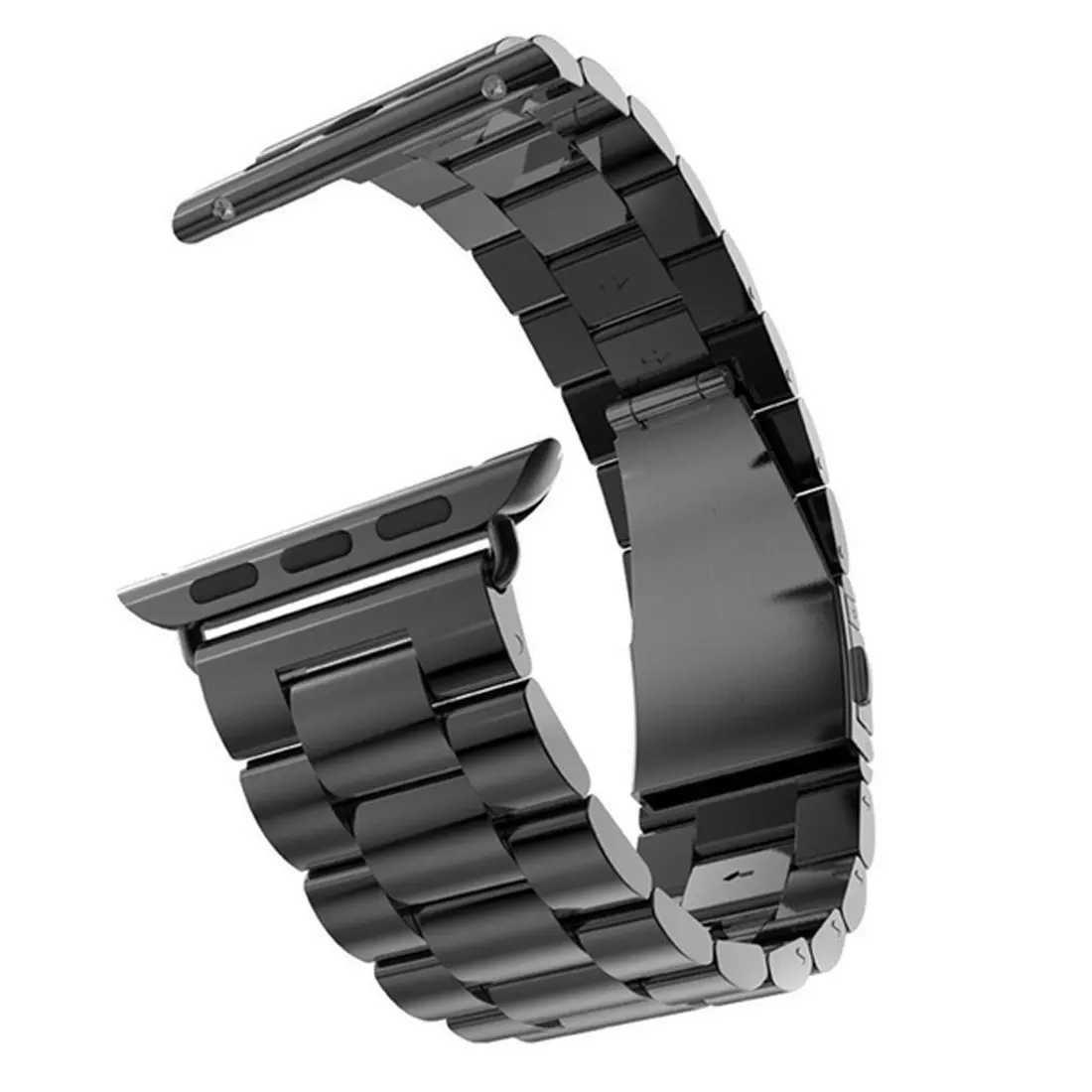 black Нержавеющая сталь ремешок для наручных часов Apple Watch, 42 мм, 38 мм, версия 1/2/3/4(мы продаем только ремешок для часов браслет для наручных часов iWatch серии 4 5 - Цвет ремешка: black