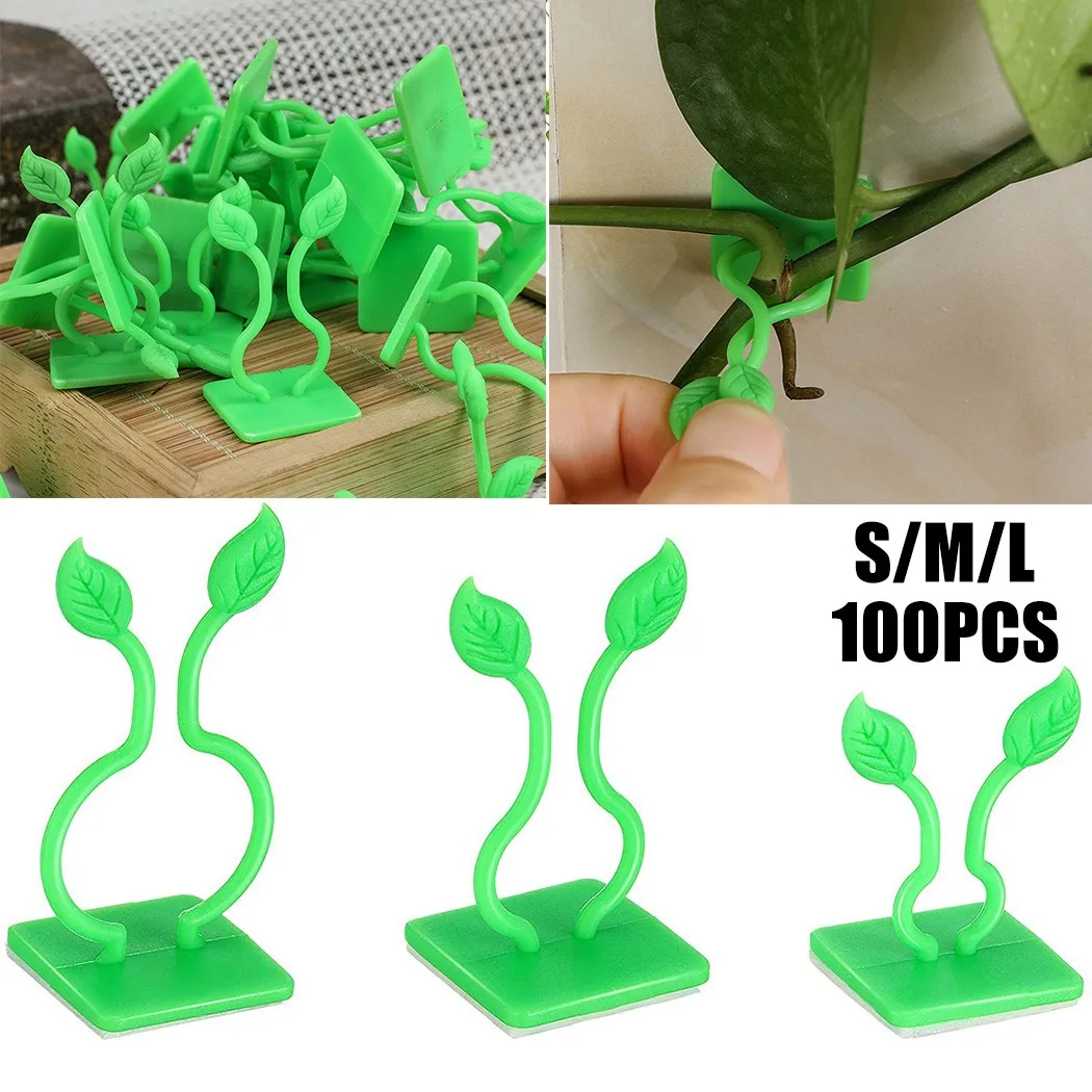 100 шт. невидимые клейкие зажимы для фиксации растений|Опоры и поддержки растений|