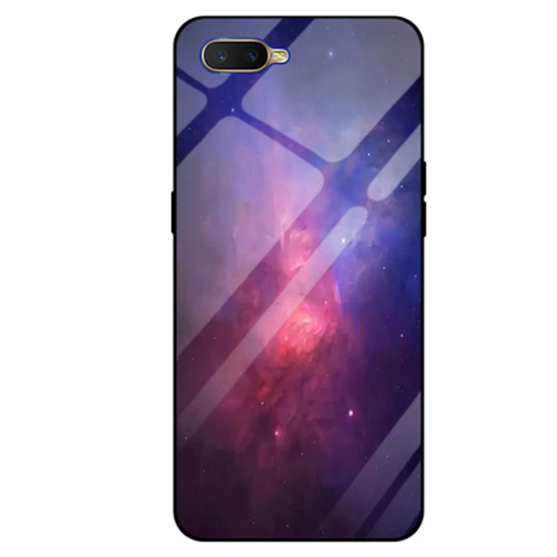 Для OPPO RX17 Neo case 6," Звездное небо закаленное стекло+ края из ТПУ тонкий жесткий чехол для OPPO RX17Neo бампер RX 17 Neo чехлы
