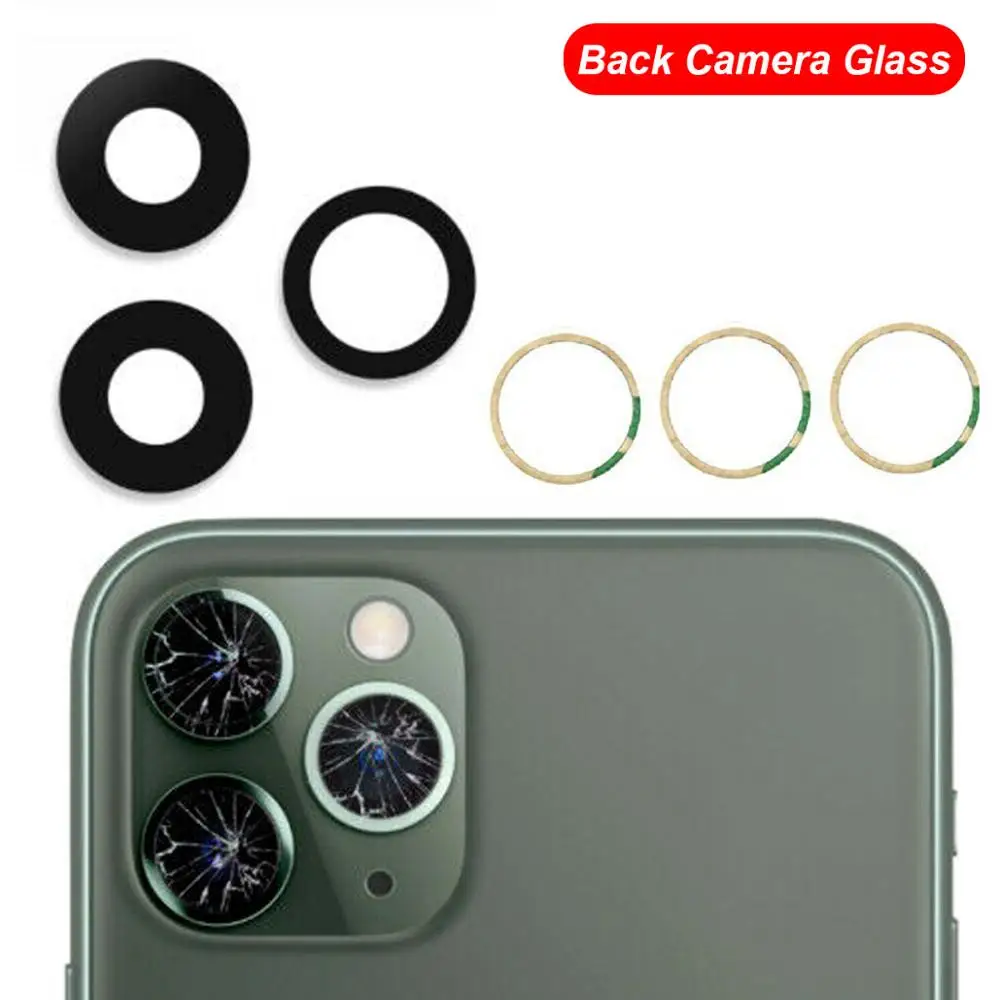 

100PCS Back Camera Glass Lens for iPhone 13 pro max 12 mini 11 pro max X Xr Xs 6 6s 7 8 plus Rear Camera Glass replacement