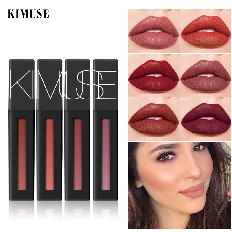 Жидкая губная помада KIMUSE мощный матовый блеск для губ глазурь оттенок макияж