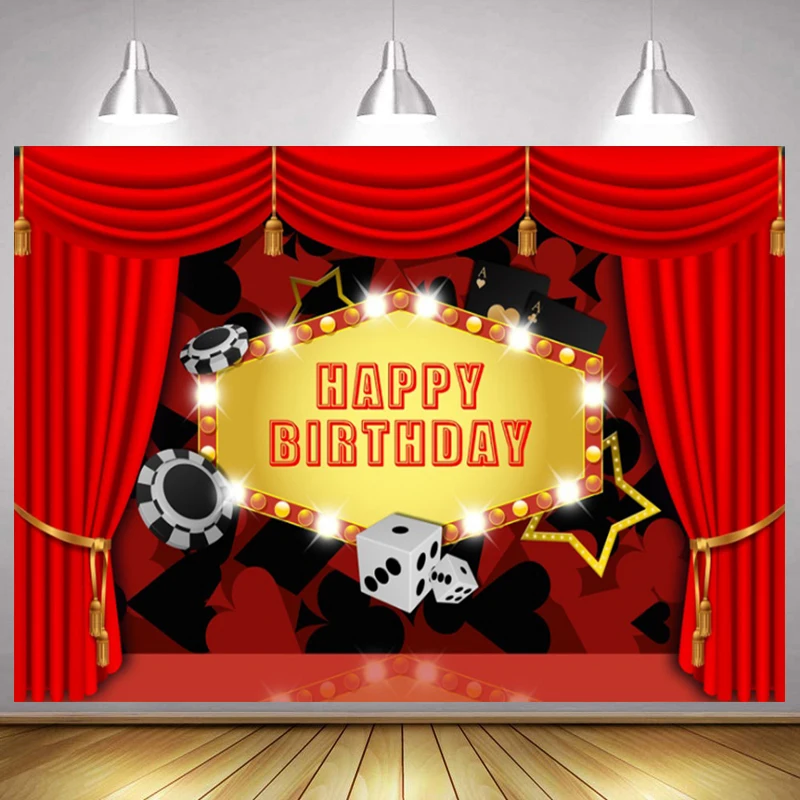 

Creative Poker Gambling Casino Playing Card Photography Background Women Men Birthday Party Decor Backdrop For Photo Studio